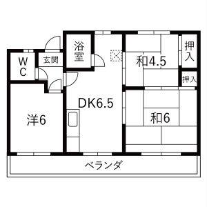 3DK 間取り図