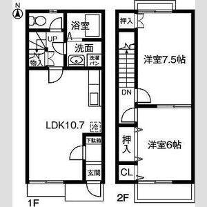 2LDK 間取り図