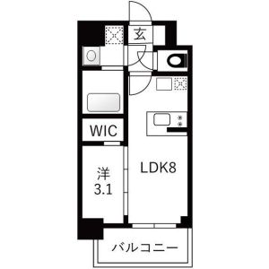 1K 間取り図