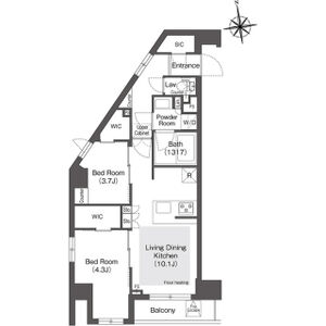 2LDK 間取り図