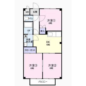 3DK 間取り図