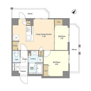 2LDK 間取り図