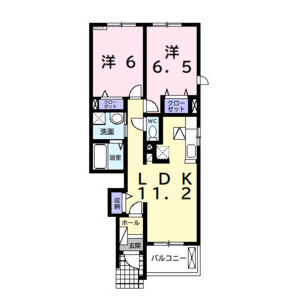 2LDK 間取り図