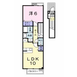 1LDK 間取り図