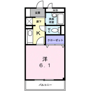 1K 間取り図