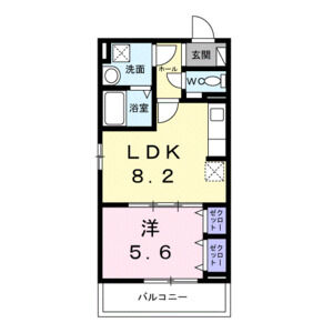 1LDK 間取り図