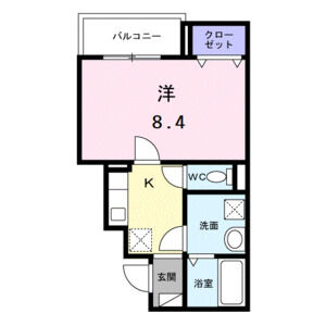 1K 間取り図