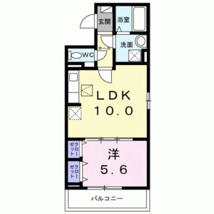 1LDK 間取り図