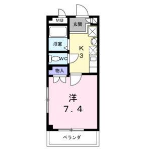 1K 間取り図