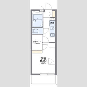 1K 間取り図