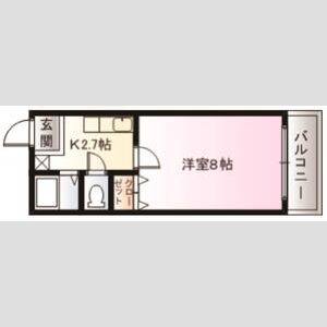 1K 間取り図