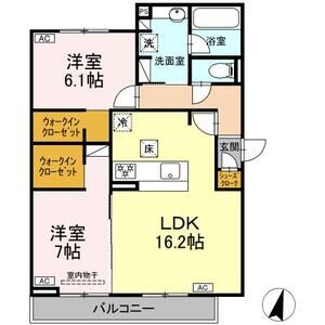 2LDK 間取り図
