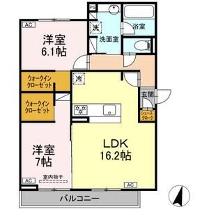 2LDK 間取り図