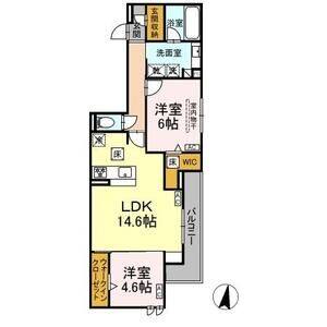 2LDK 間取り図
