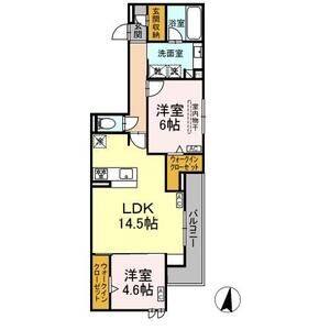 2LDK 間取り図