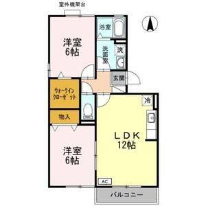 2LDK 間取り図