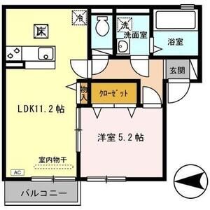 1LDK 間取り図