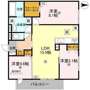 3LDK 間取り図