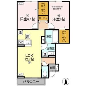 2LDK 間取り図
