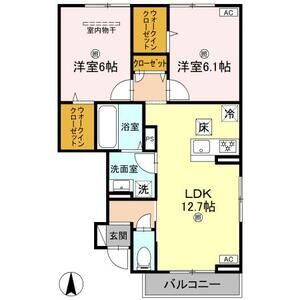 2LDK 間取り図