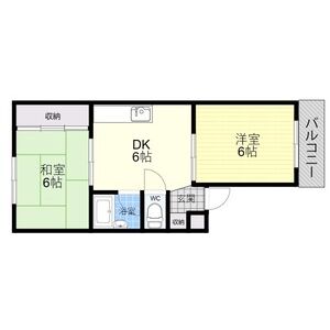 2DK 間取り図