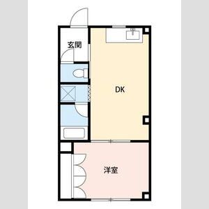1DK 間取り図