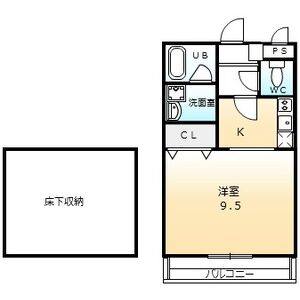 1R 間取り図