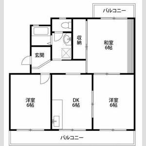 3DK 間取り図