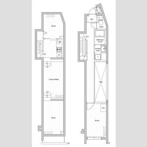 2LDK 間取り図