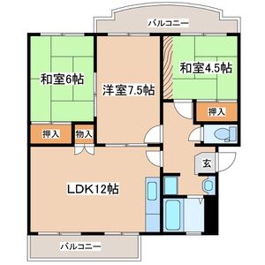 3LDK 間取り図