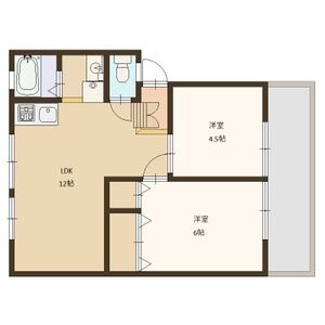 2LDK 間取り図
