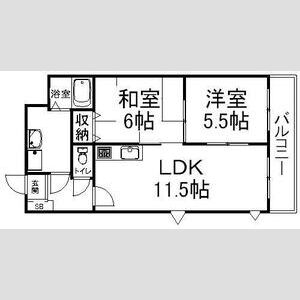 2LDK 間取り図