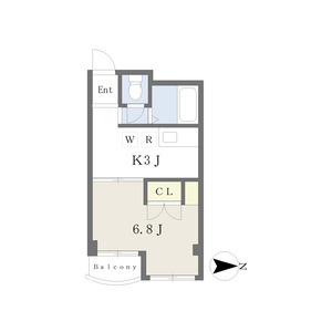 1K 間取り図