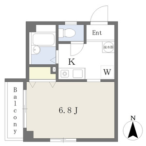1K 間取り図