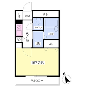 1K 間取り図