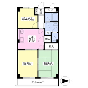 3DK 間取り図