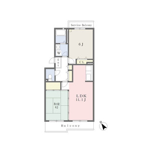 2LDK 間取り図