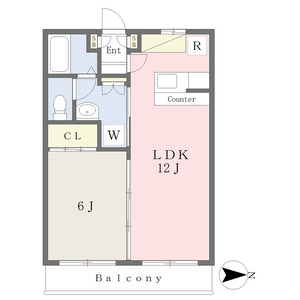 1LDK 間取り図