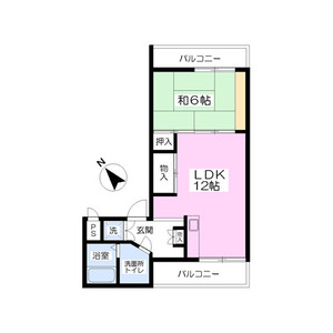 1LDK 間取り図