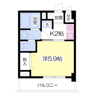 1K 間取り図
