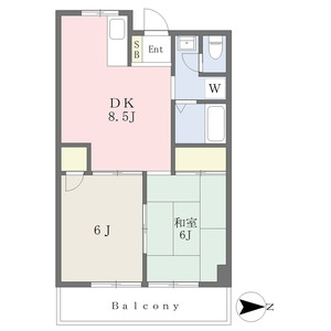 2DK 間取り図