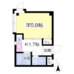 1K 間取り図