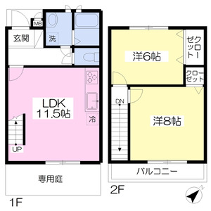 2LDK 間取り図