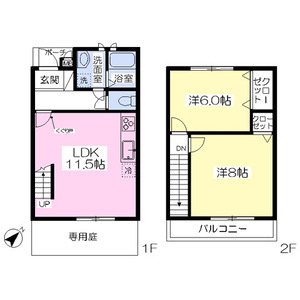 2LDK 間取り図