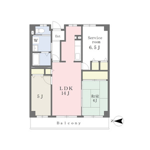 2LDK 間取り図