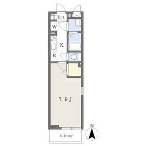 1K 間取り図