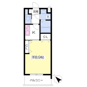 1K 間取り図