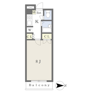 1K 間取り図