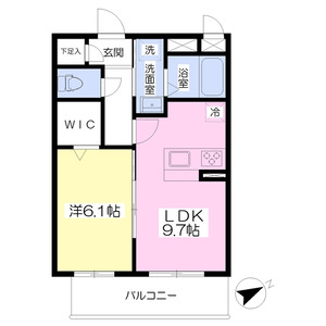 1LDK 間取り図
