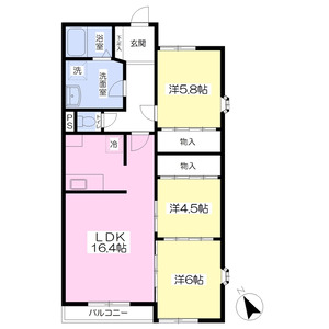 3LDK 間取り図